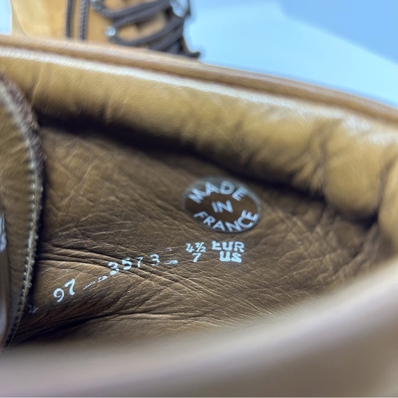 Mephisto Air Jet Tan Light Brown Leather Lace Up Ankle Boots Size 7 - Picture 12 of 12